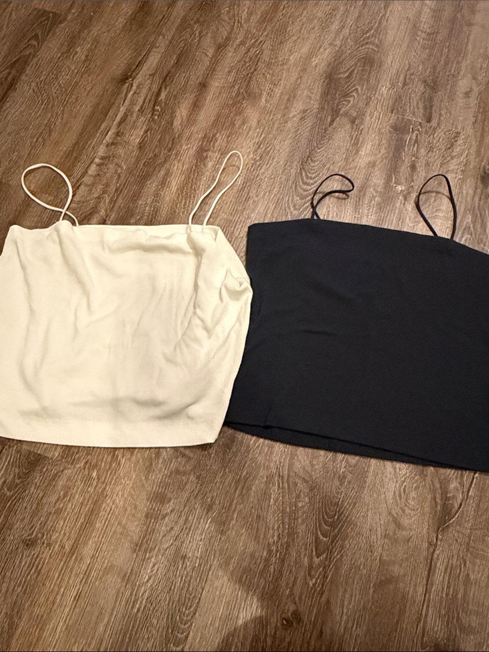 American Eagle Outfitters Spaghetti Strap Camisoles - White & Black
